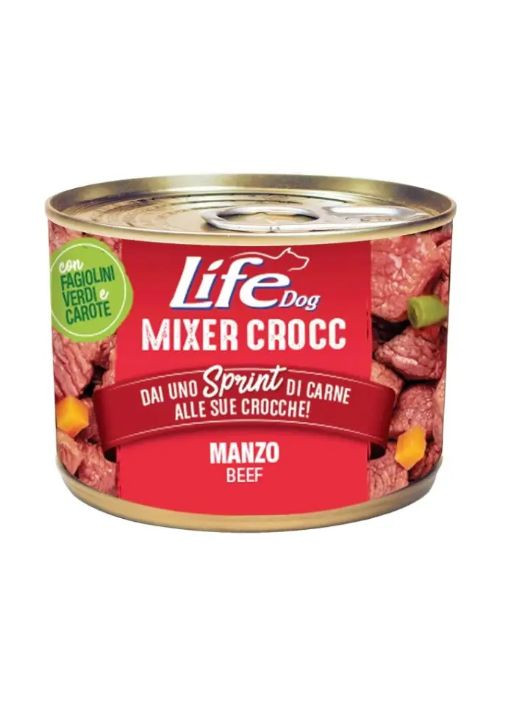 Консерва для собак холістик Life Dog Mixer Crocc Manzo з яловичиною 150 гр LIfeDog (266274682)