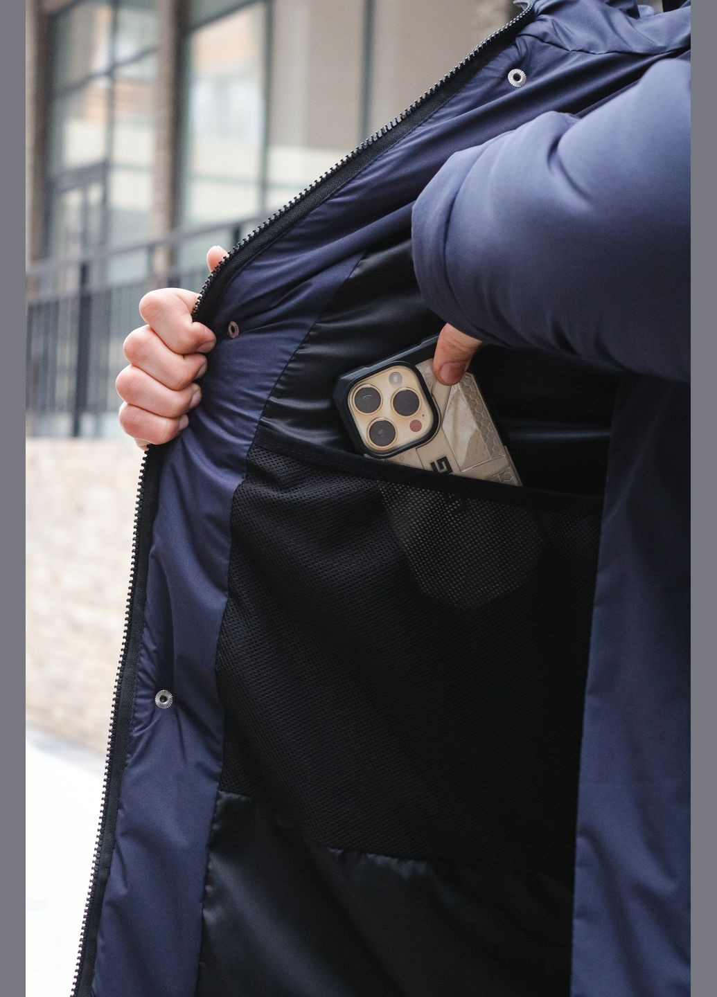 Парка зимняя мужская "HotWint" синяя Intruder (359381154)