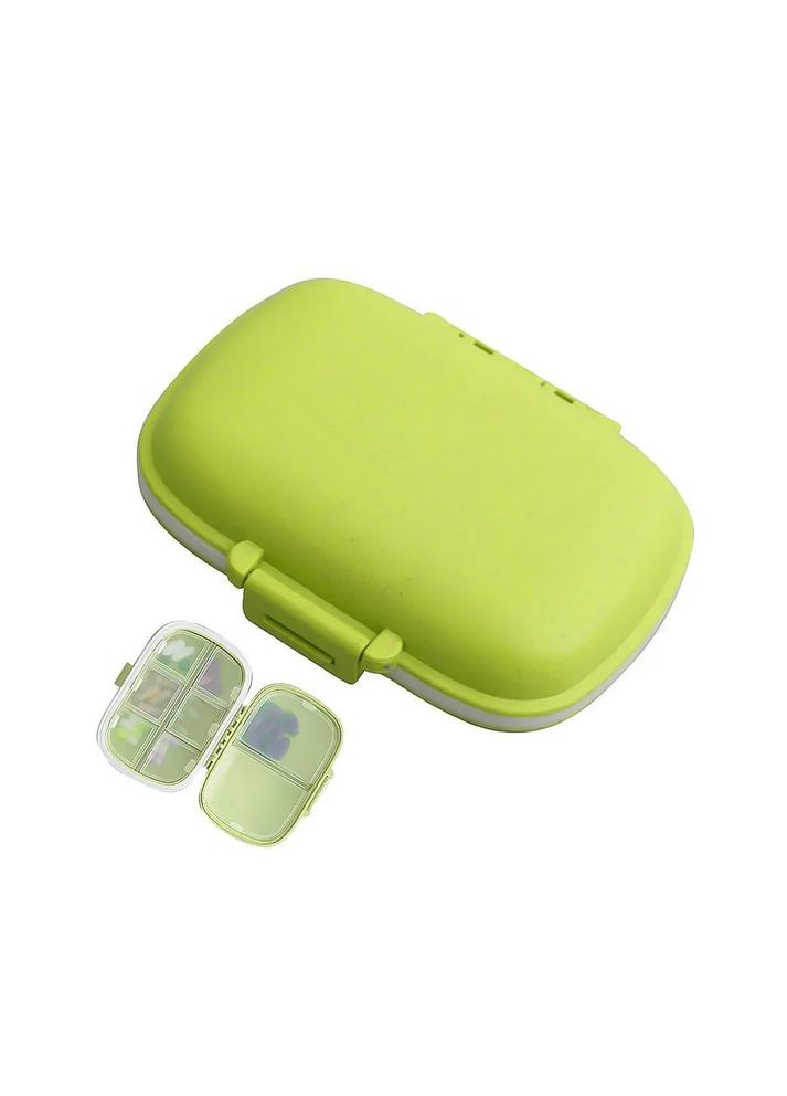 Компактний органайзер для таблеток на 8 відділень зелений (NS0058) No Brand (316026857)