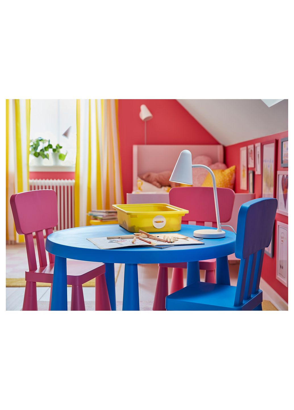 Дитячий стілець для/будинки/вулиці рожевий IKEA (272150078)