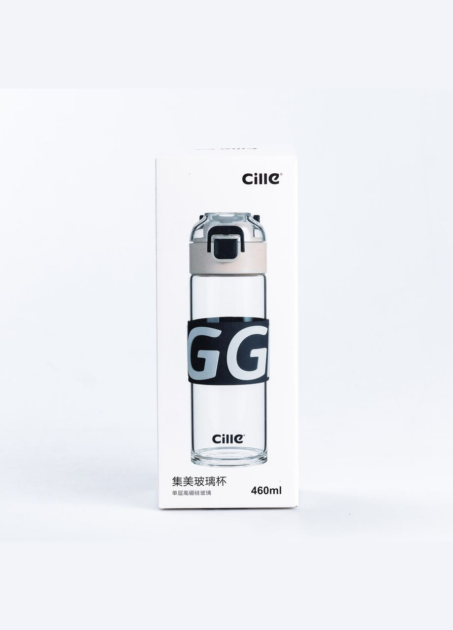 Бутылка для воды 460 мл стеклянная с пластиковой крышкой Фиолетовый HP17299V Happy Life (305389931)