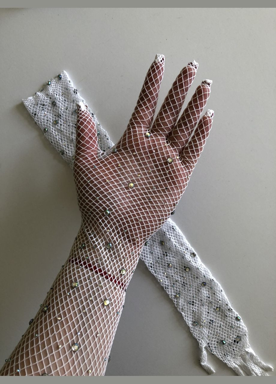 Сеточные перчатки со стразами (арт.7034) No Brand (348431038)