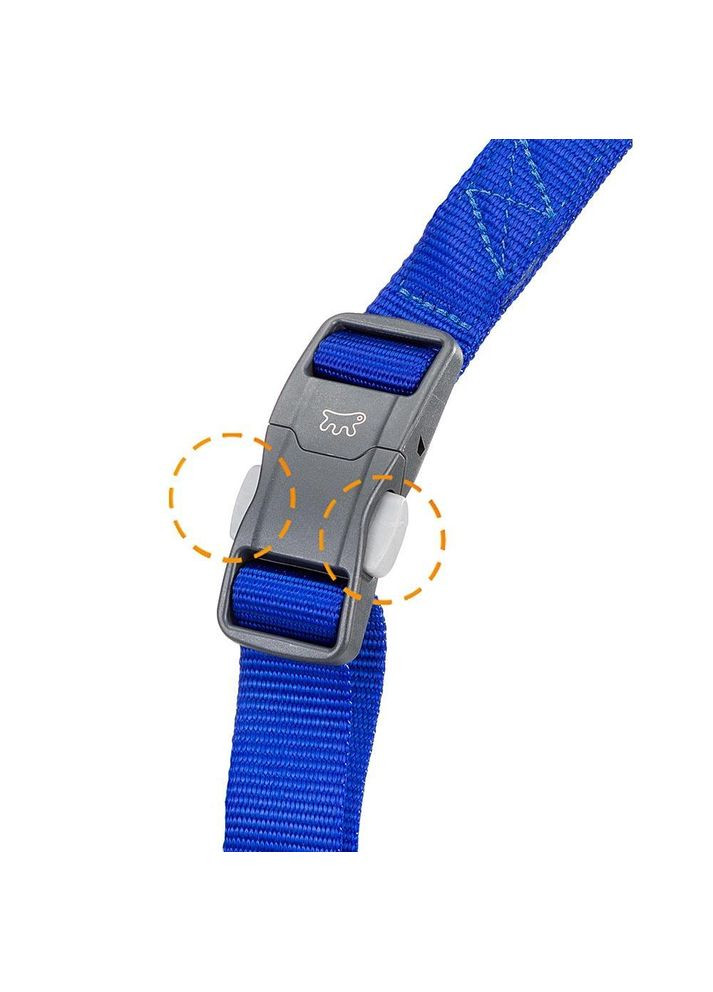 Світлий шлейк для собак з магнітною застібкою Daytona R Cros (Ферпласт Дайтона П Кросс) S - 47 intex 62 см 15 мм, Синій Ferplast (297512171)