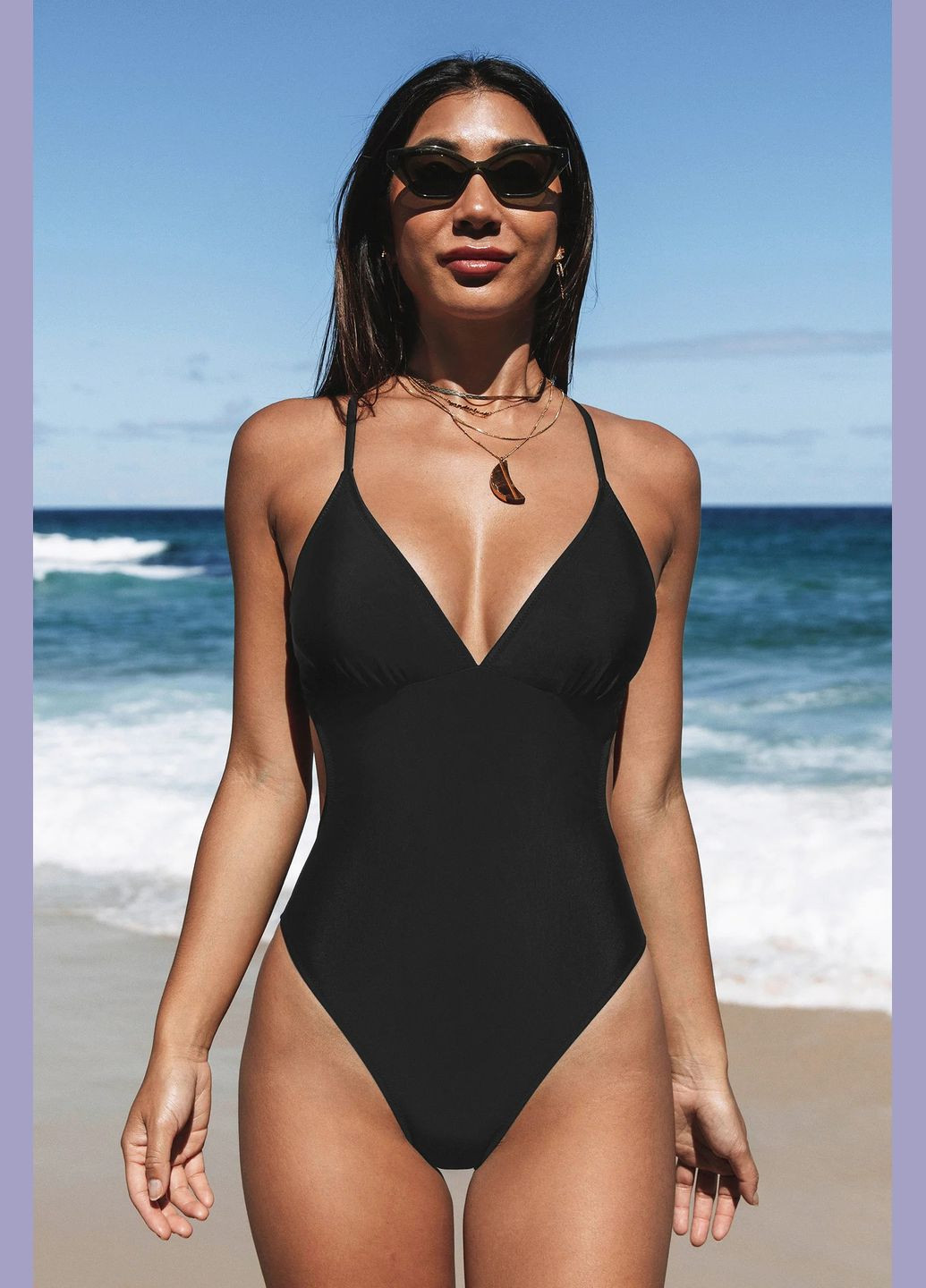 Чорний літній купальник CUPSHE