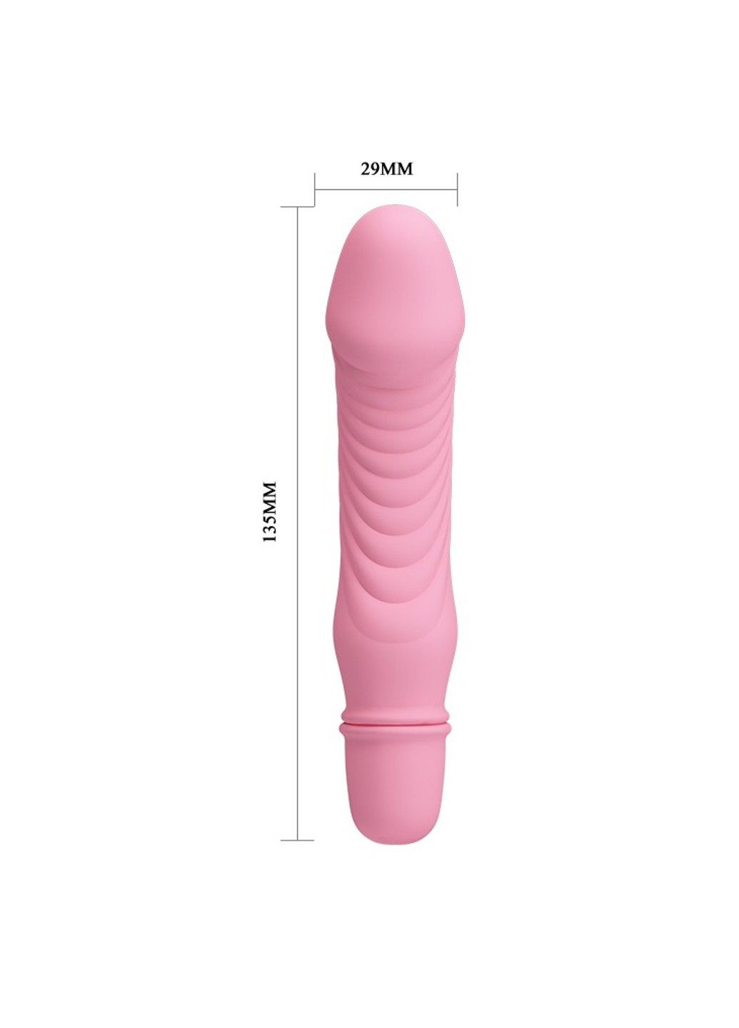 Вібратор реалістичний рожевий, 13.5 х 3 см Pretty Love (289783066)