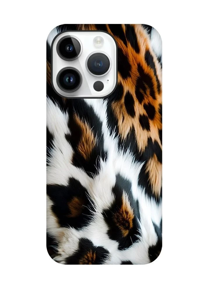 Матовый чехол с черными боками на iPhone 14 Pro Нежность меха (принт 396) Creative (355401834)