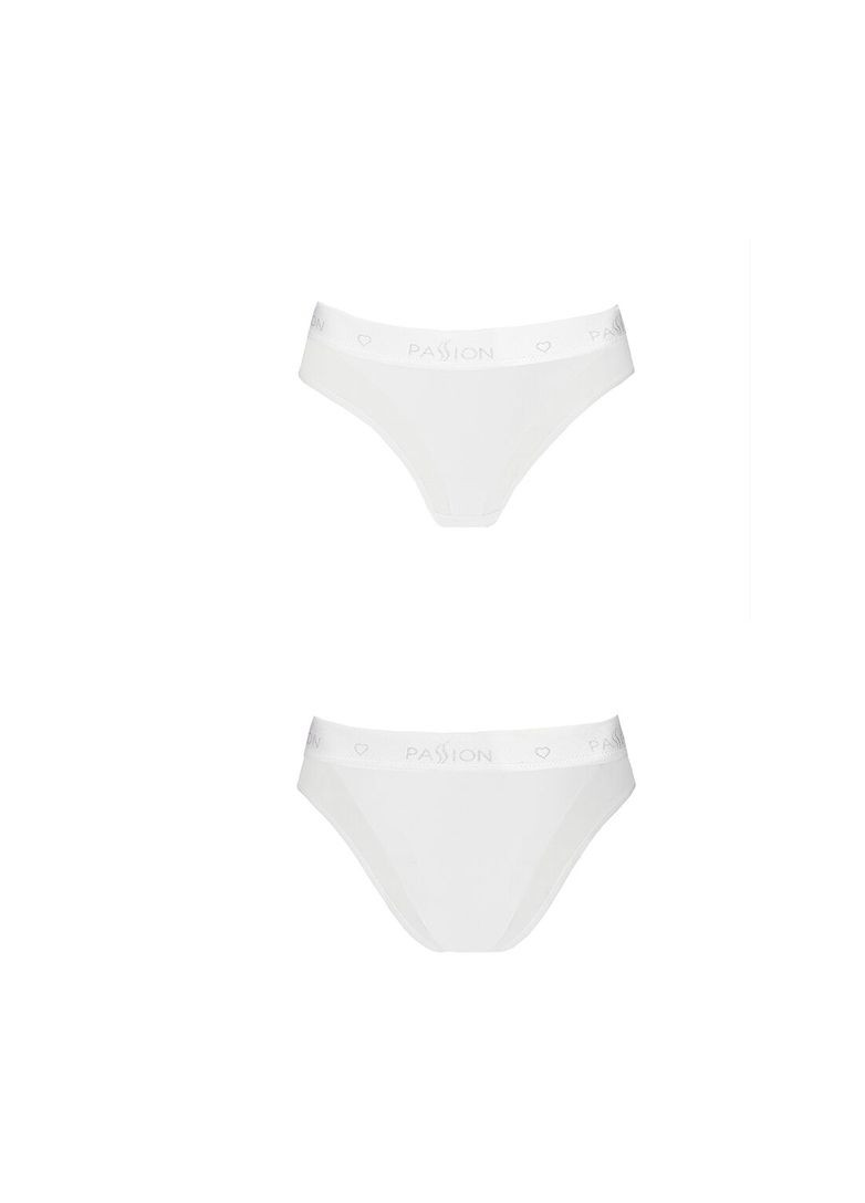 Комбінований демісезонний трусики з прозорою вставкою ps002 panties l, white Passion
