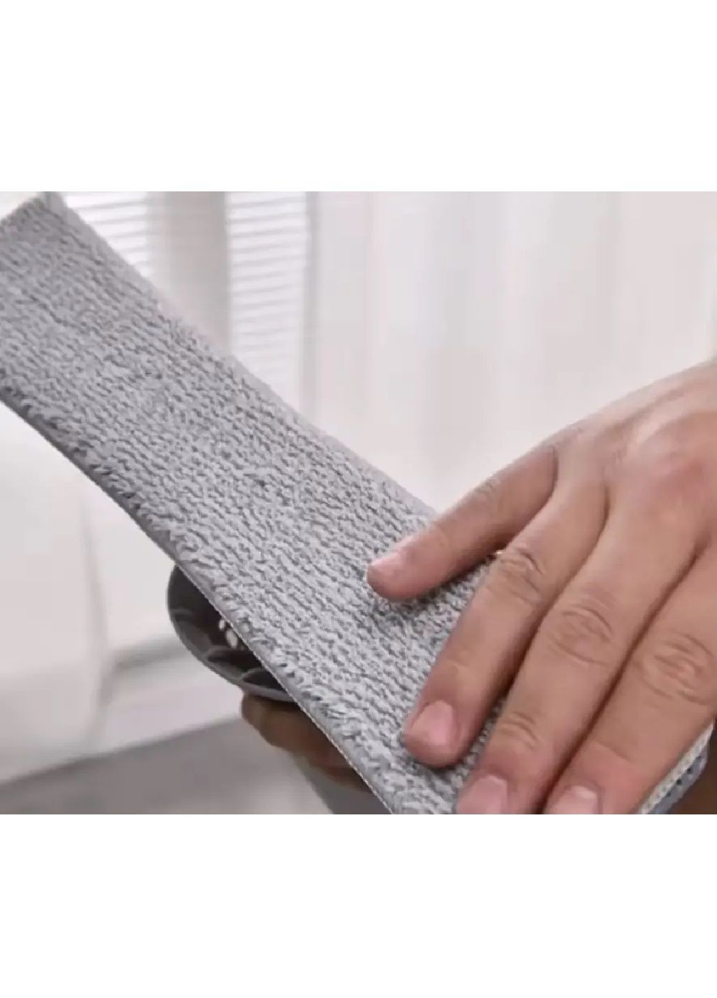 Швабра з віджимом телескопічною ручкою для миття підлоги швидкого вологого прибирання будинку кухні ванної (478554-Prob) Біла Unbranded (306770738)