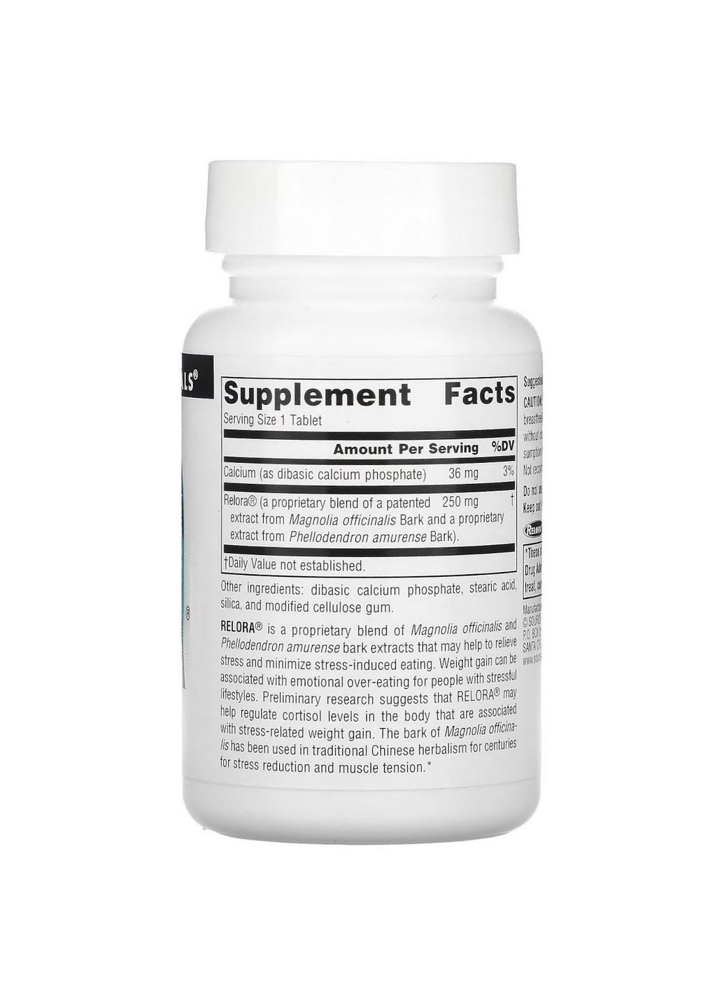 Натуральная добавка Relora 250 mg, 45 таблеток Source Naturals (293419959)