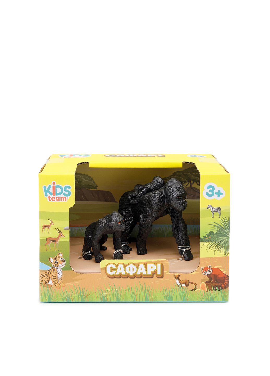 Набор игрушек животного "Сафари" Горилла с детенышами цвет разноцветный ЦБ-00268122 Kids Team (315825637)