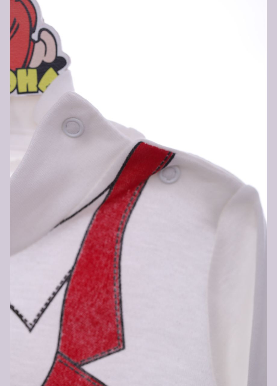 Боди с длинным рукавом для мальчика Воу хлопок красный 68 см (42034) BABYKROHA (297199799)