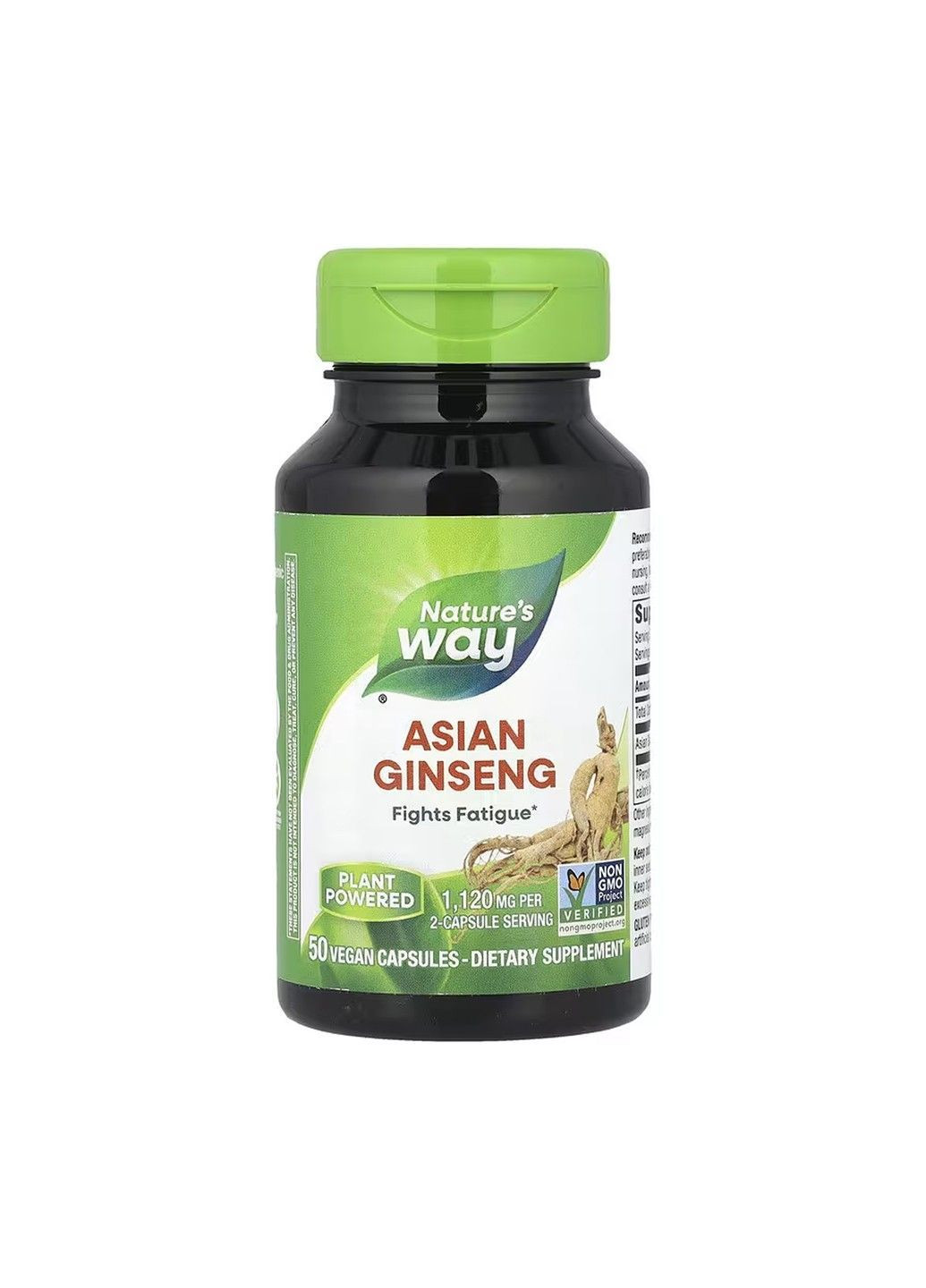 , азійський женьшень, 50 веганських капсул (560 мг в 1 капсулі) Nature's Way (364314382)