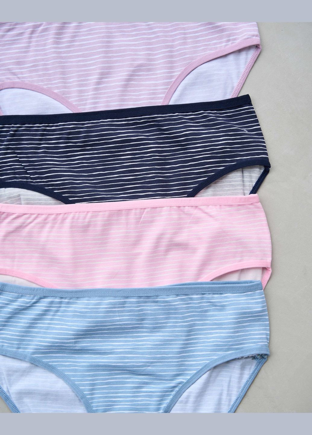 Женские трусики Plus Size – микс а полоску 5 шт. Nicoletta (342119833)