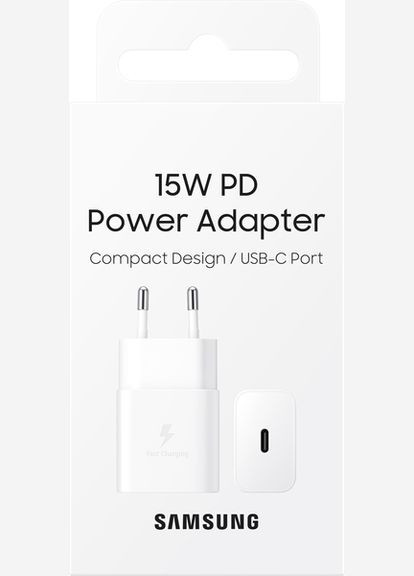 Сетевое зарядное устройство 15W Power Adapter (w/o Cable) White (EP-T1510NWEGEU) (6972211) Samsung (315434602)