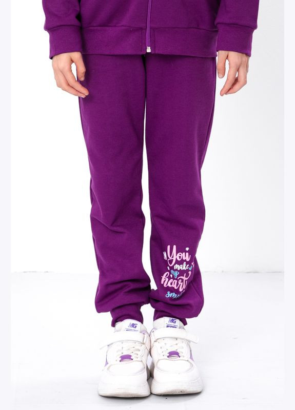 Утепленный костюм для девочки (Zip-худи и брюки) с рисунком (p-2542) Носи своє (304611642)