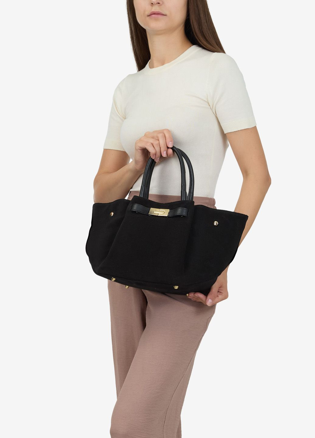 Сумка жіноча замшева тоут середня Tote Regina Notte (364673935)