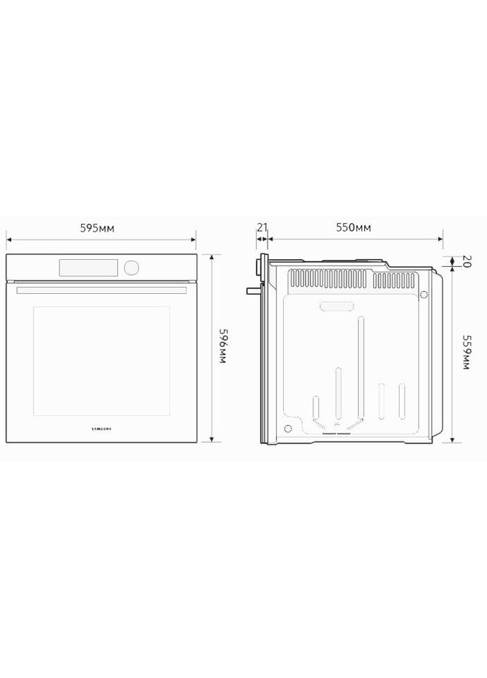 Встроенный духовой шкаф NV7B4125ZAK/WT Samsung (368589214)
