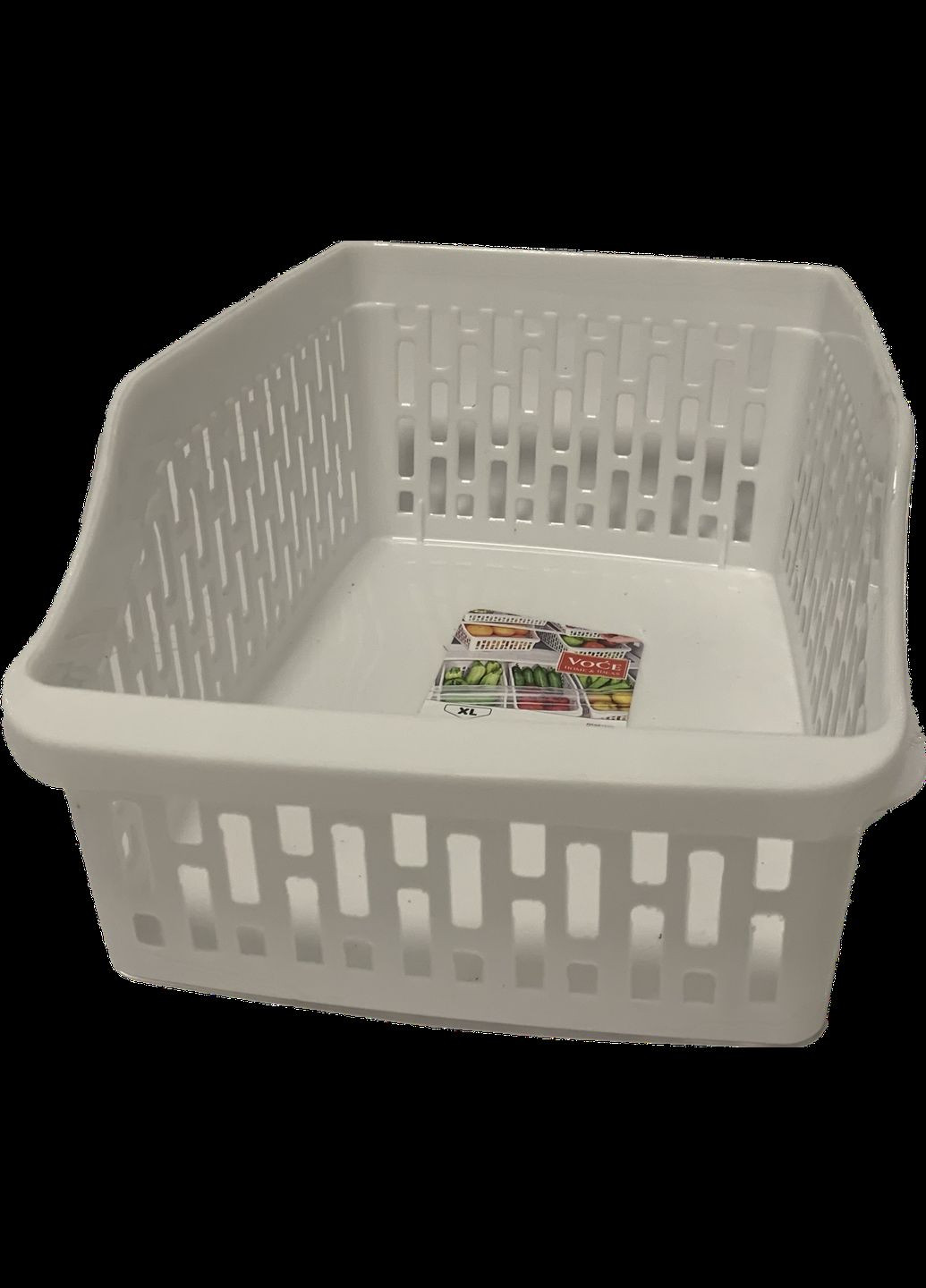 Органайзер для зберігання продуктів у холодильнику широкий білий 200 х 300 х 141 мм No Brand (315632935)