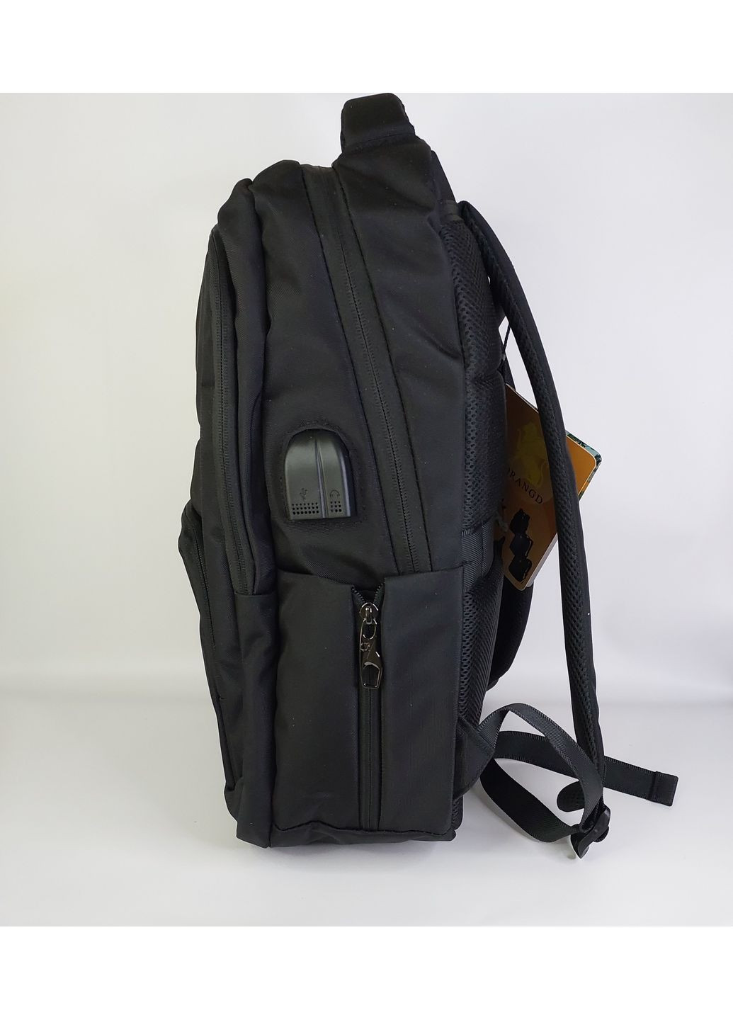 Рюкзак чоловічий з поліестеру 1600D водонепроникний міський для ноутбука 15"6 чорний Gorangd (349821696)