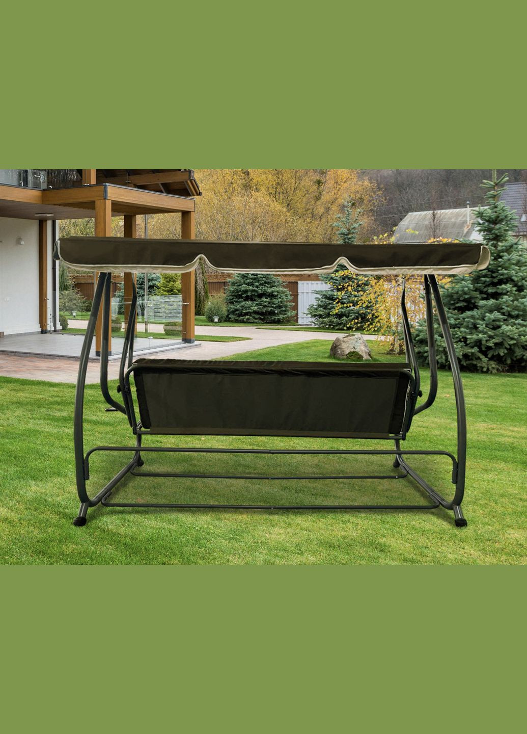 Гойдалка садова Relax Plus ARSC18722 Brown 4-місна з навісом AVKO (329444484)