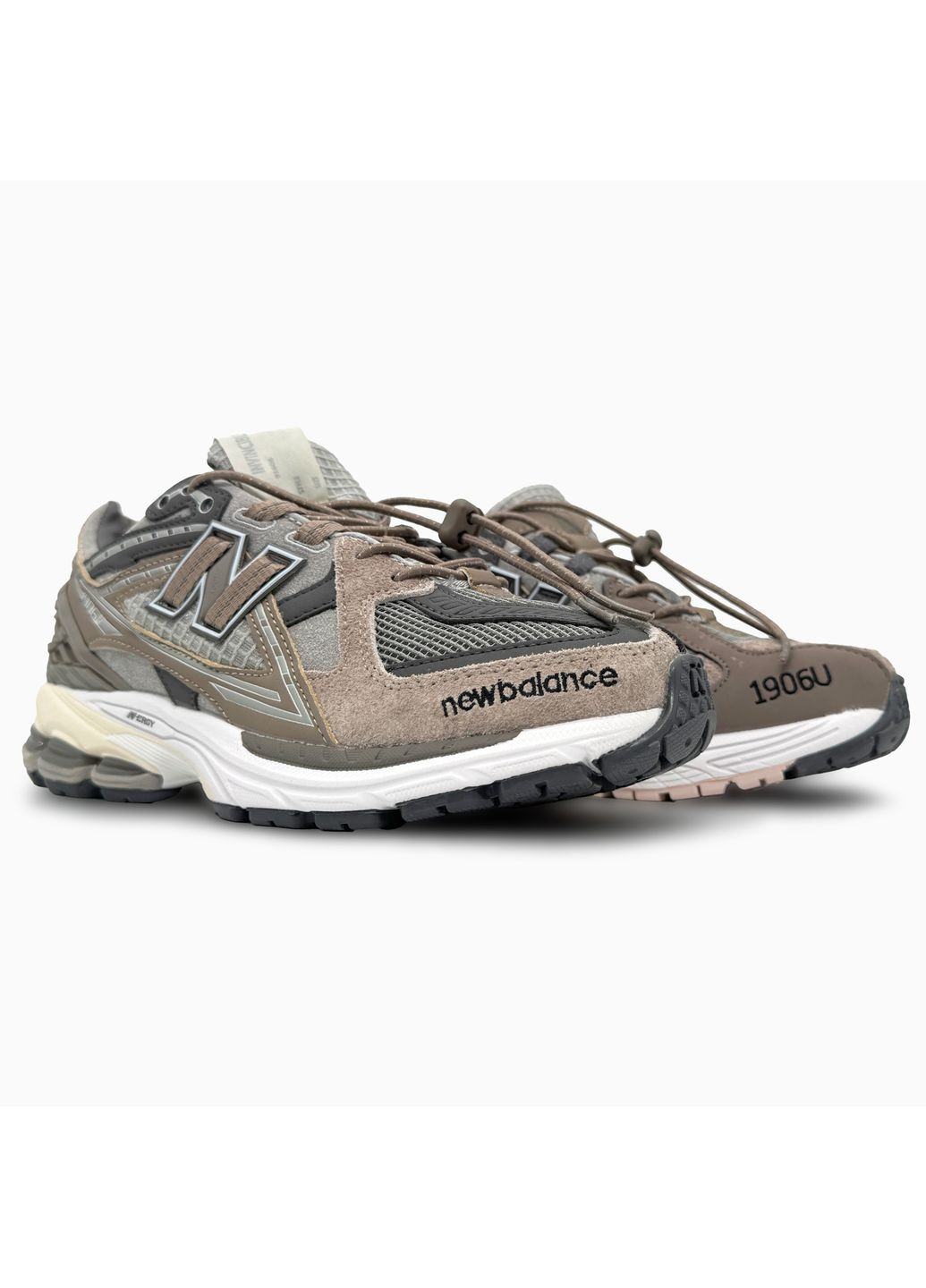 Цветные демисезонные кроссовки мужские new balance 1906d brown / silverl-0377 нью беланс 1906d No Brand