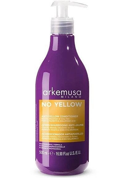 Кондиционер против желтизны для блонда, осветленных и седых волос No Yellow Conditioner 500ml (1264513-192899) Arkemusa (368903035)