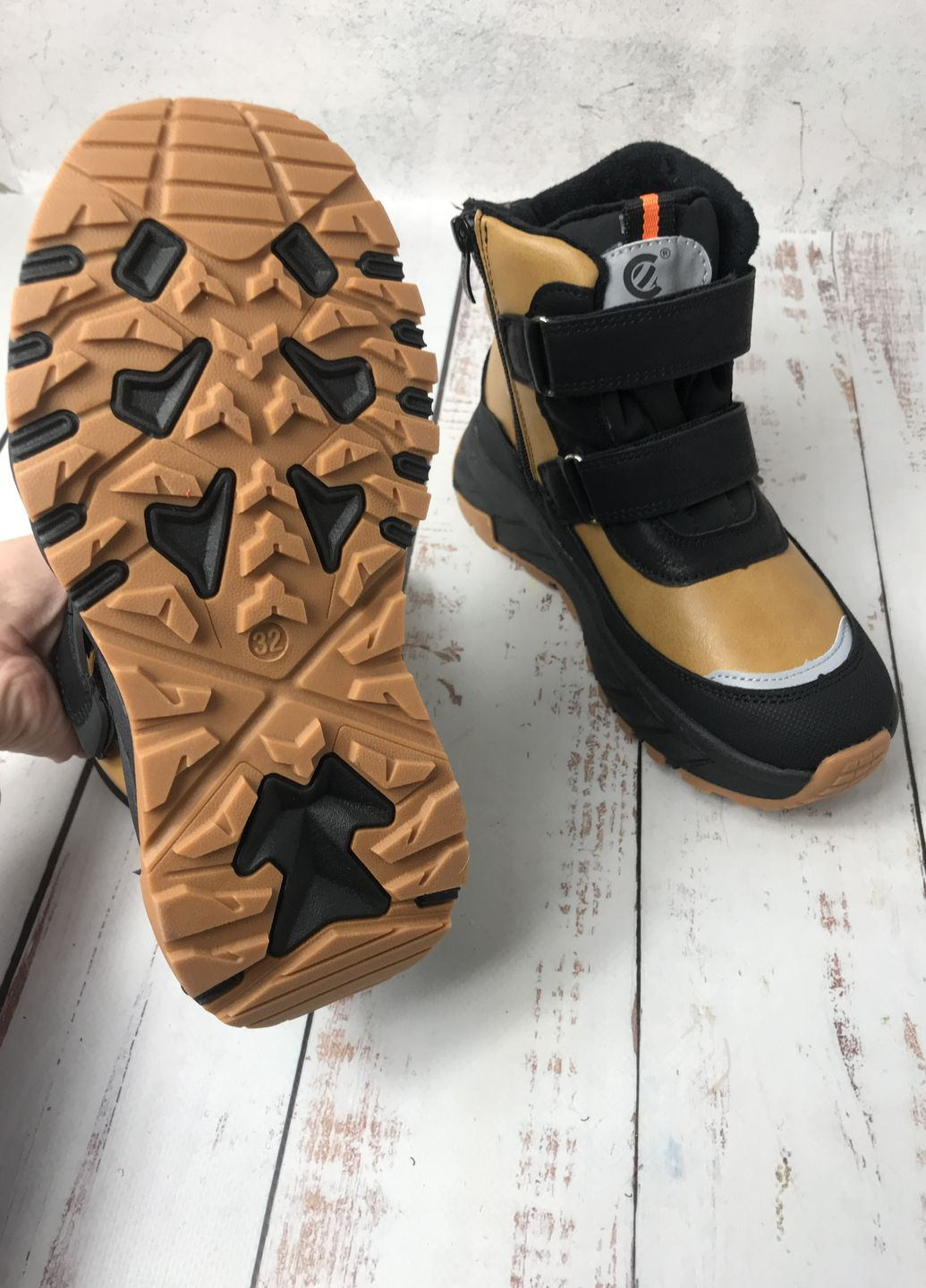 Черевики зимові дитячі на хлопчика Коричневий (1043) Clibee (347236161)