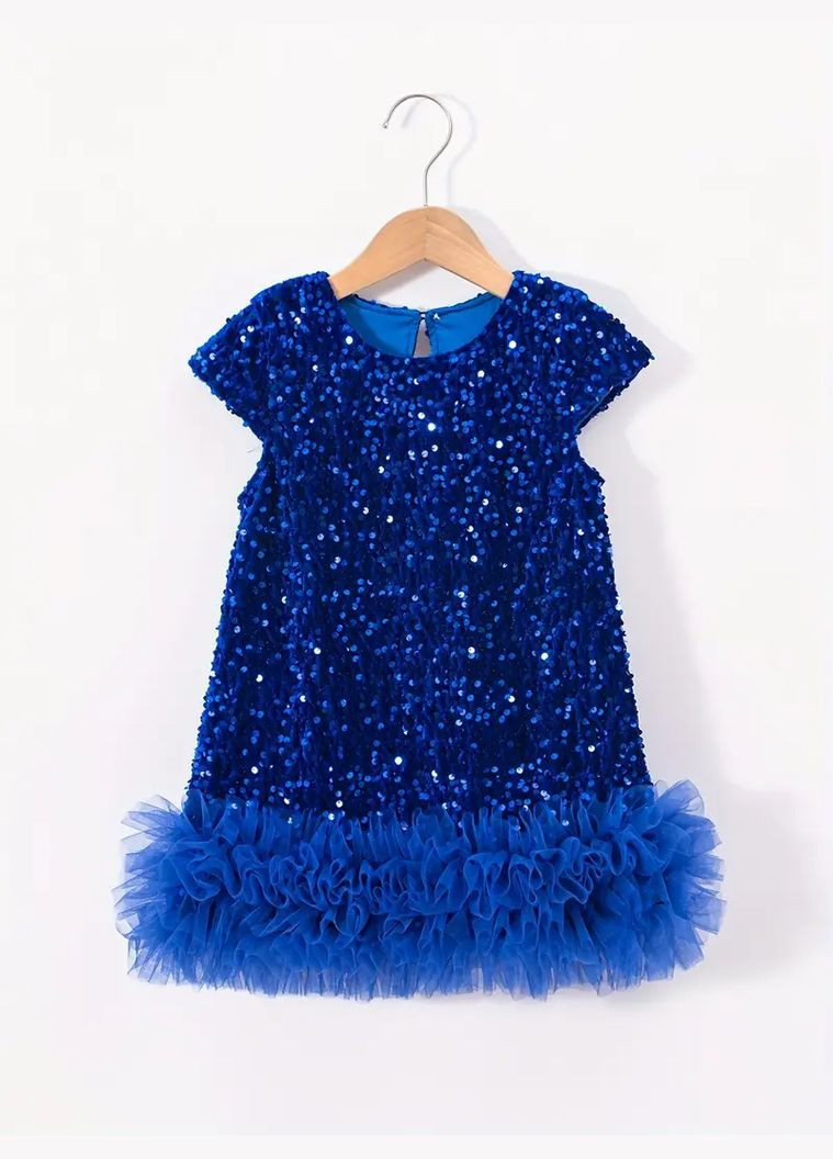 Синее детское платье магия с молниями синее Крихітка Jam (316658808)