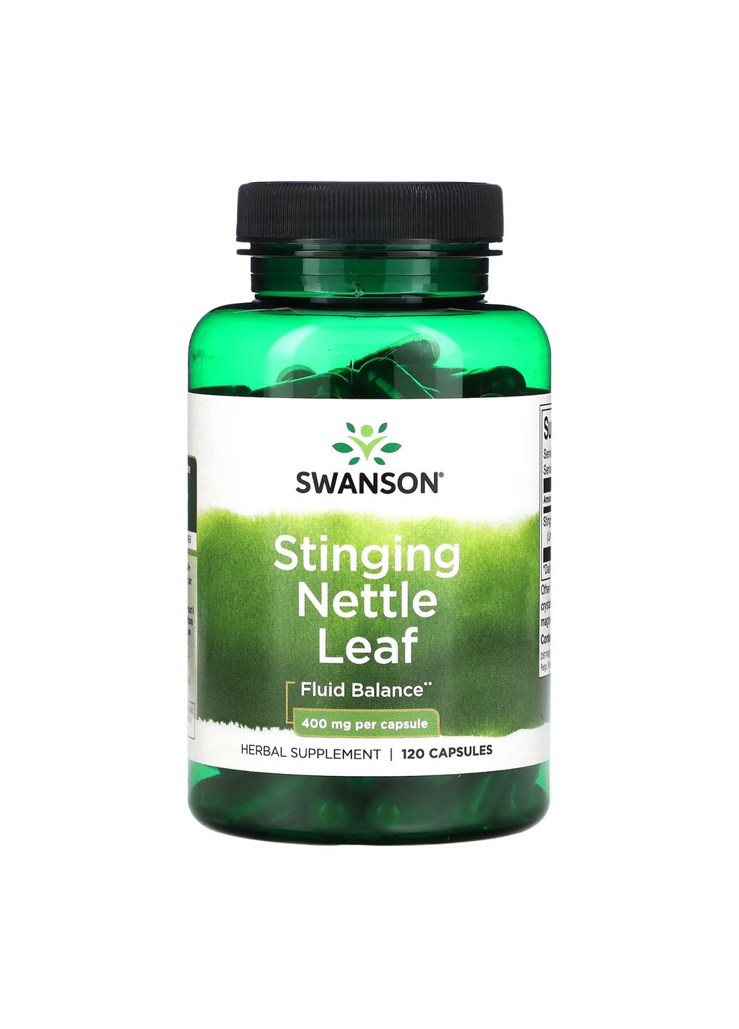 Капсулы крапивы двудомной 400мг для поддержания баланса жидкости 120 шт Swanson (367957113)