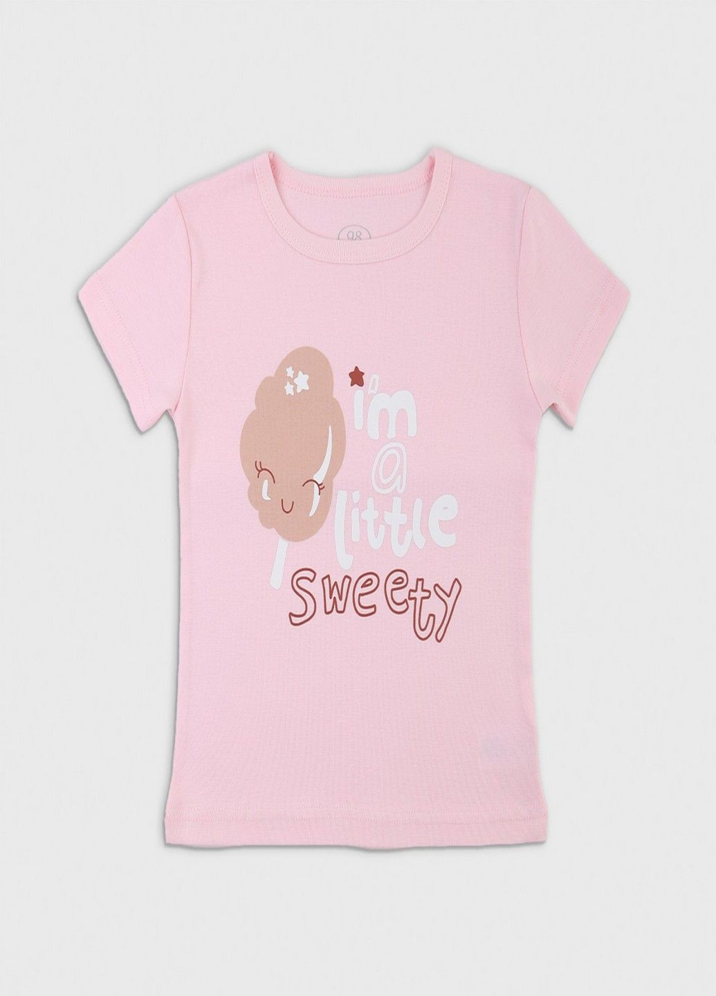 Розовая стильная футболка детская Фламинго Текстиль