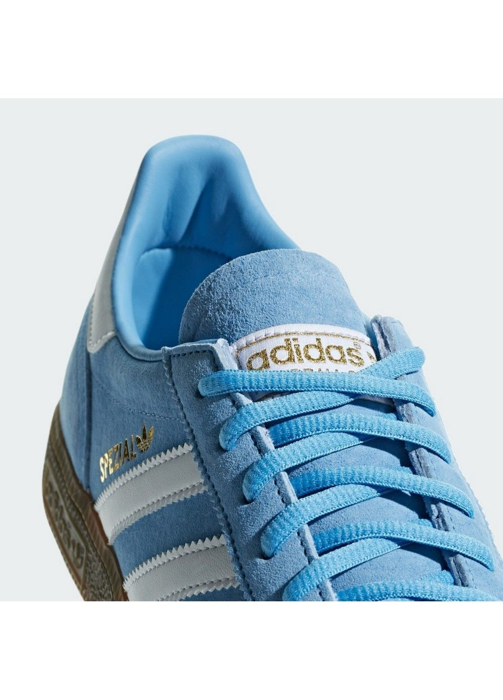 Блакитні чоловічі низькі кеди handball spezial originals bd7632 adidas