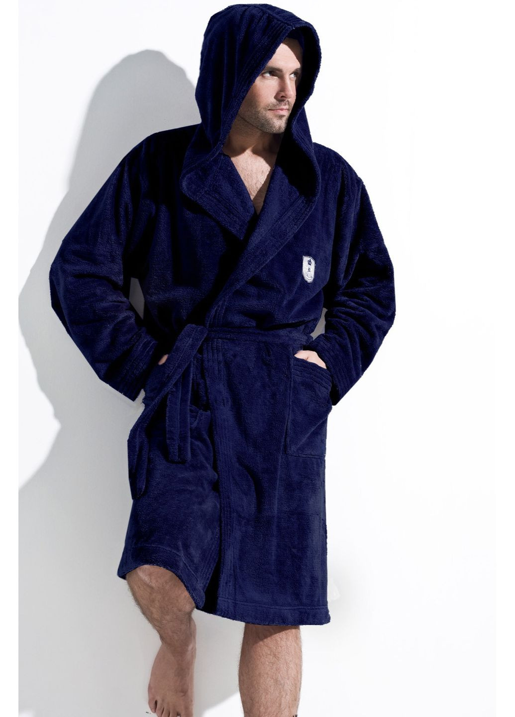 Халат чоловічий теплий з капюшоном IWO L&L (356566995)