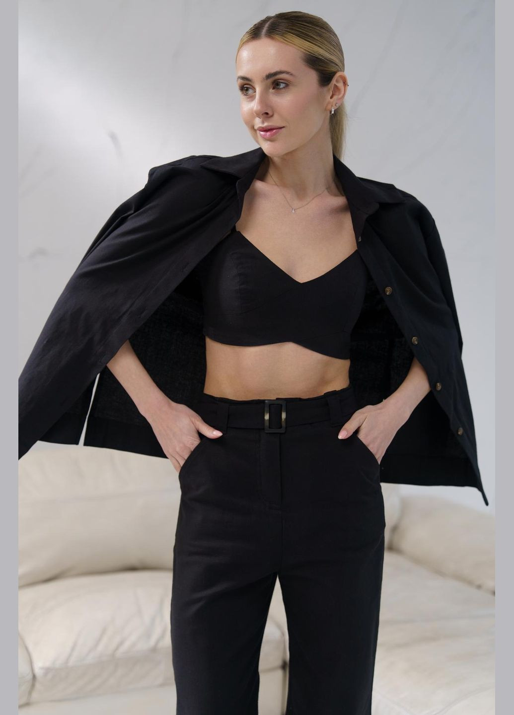 Женский костюм "Alessandra long" черный No Brand (331812719)