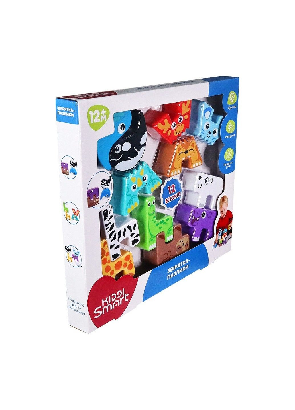 Обучающий игровой набор Kiddi Smart – Зверушки-пазлики KiddiSvit (314961813)