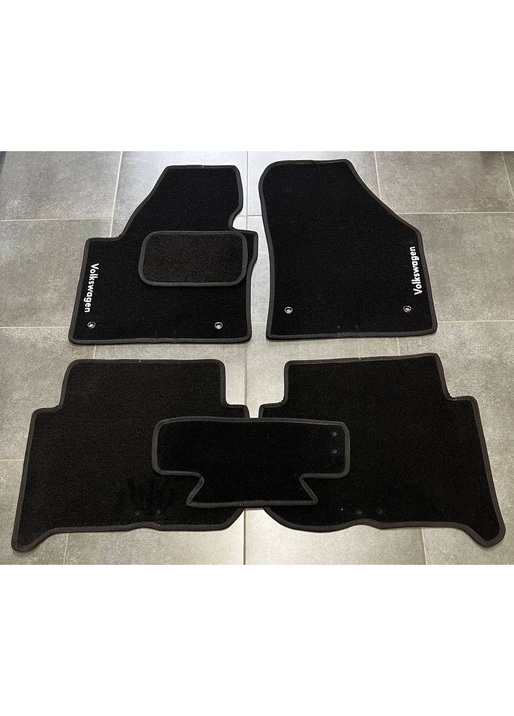 Ворсовые коврики в салон для Volkswagen (2003-2010) 5мест/Чёрные 5шт Beltex Touran (363823409)