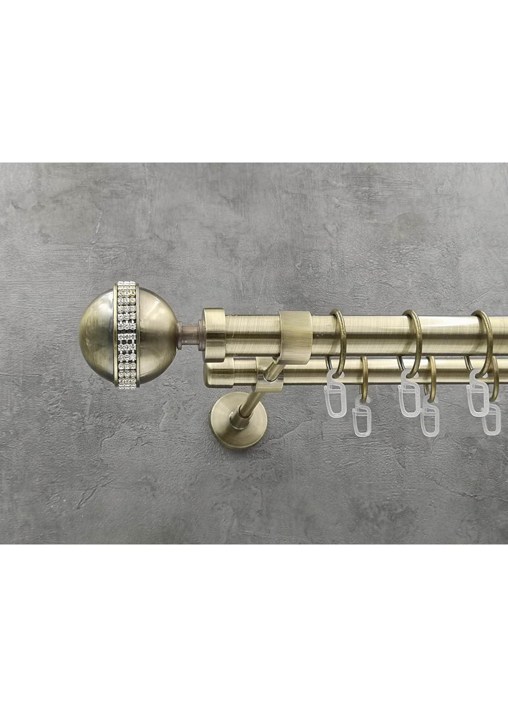 Карниз Авея гладка штанга подвійний модерн 25/19 мм 200 см Антик Quadrum (352783042)