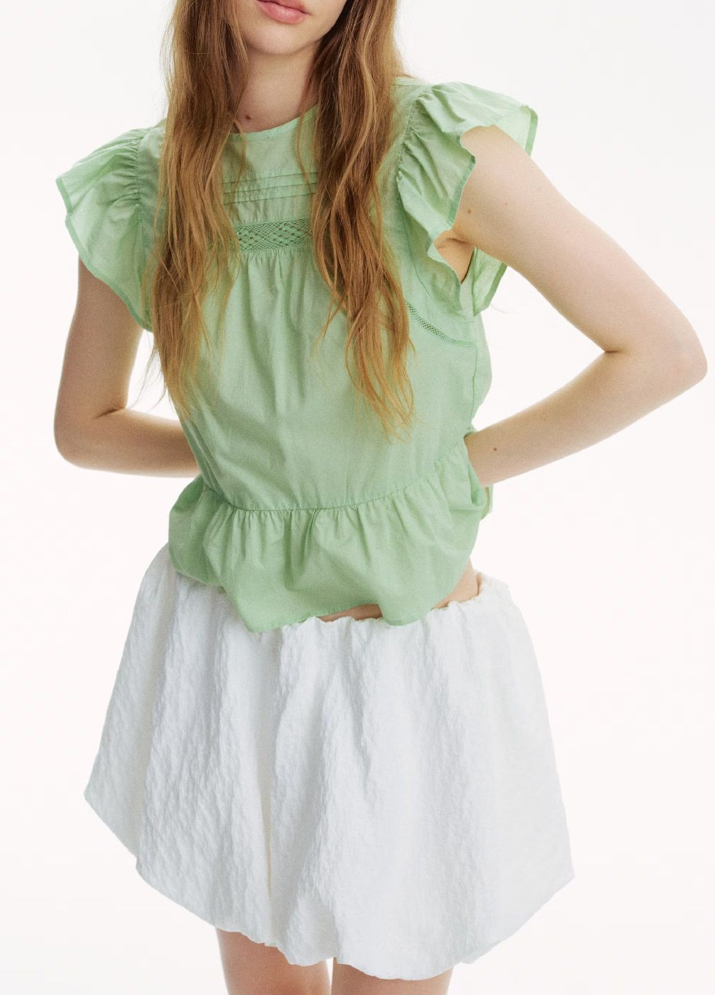 Светло-зелёная блуза H&M