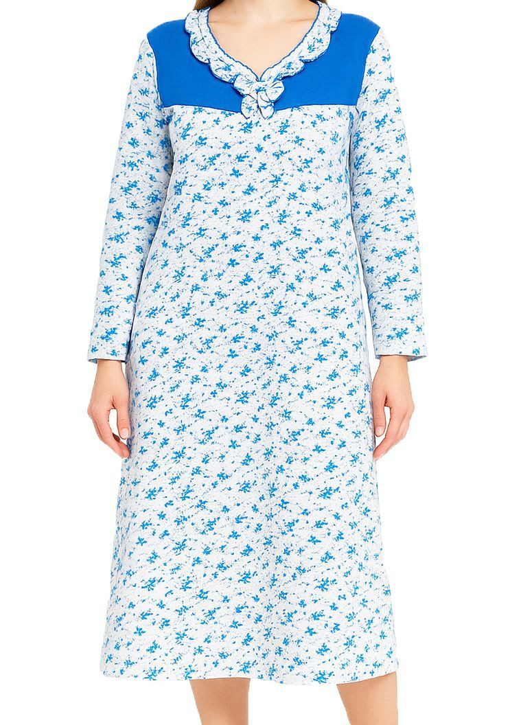 Женская ночная рубашка тёплая на флисе хлопок (203) ANDIN (369000850)