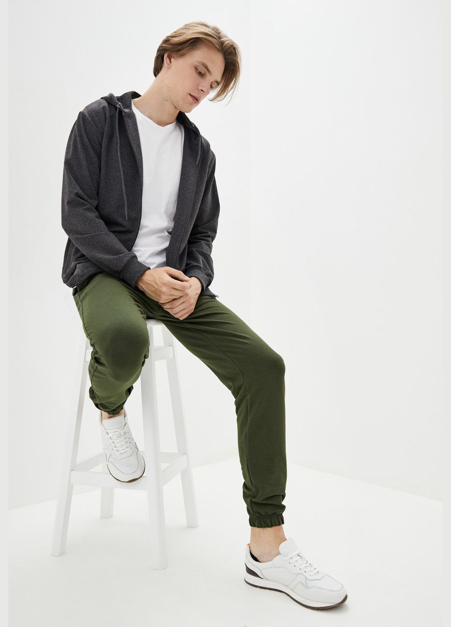 Чоловіча кофта з капюшоном на блискавці з манжетами (hb276457) HiBrand (347767400)