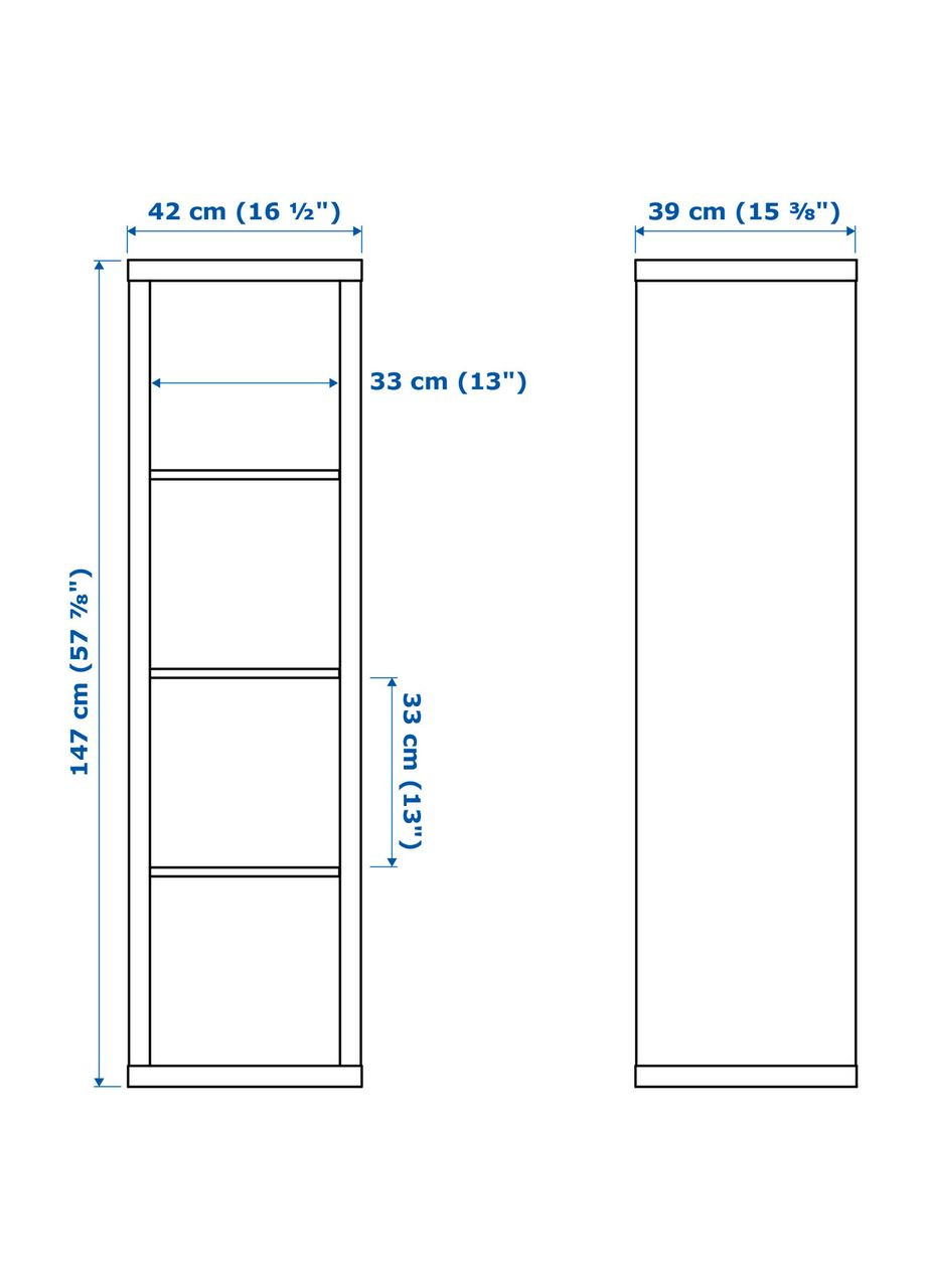 Стеллаж под беленый дуб 42147 см IKEA (272150136)
