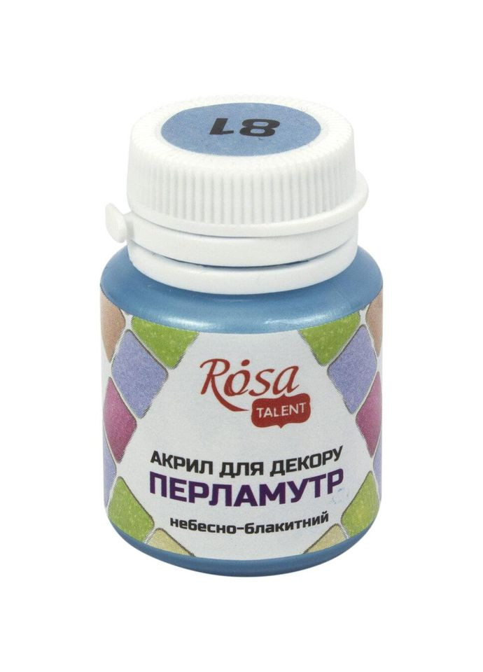 Акрил для декору Talent 20мл перламутр небесно 22041/3384 Rosa (322577311)