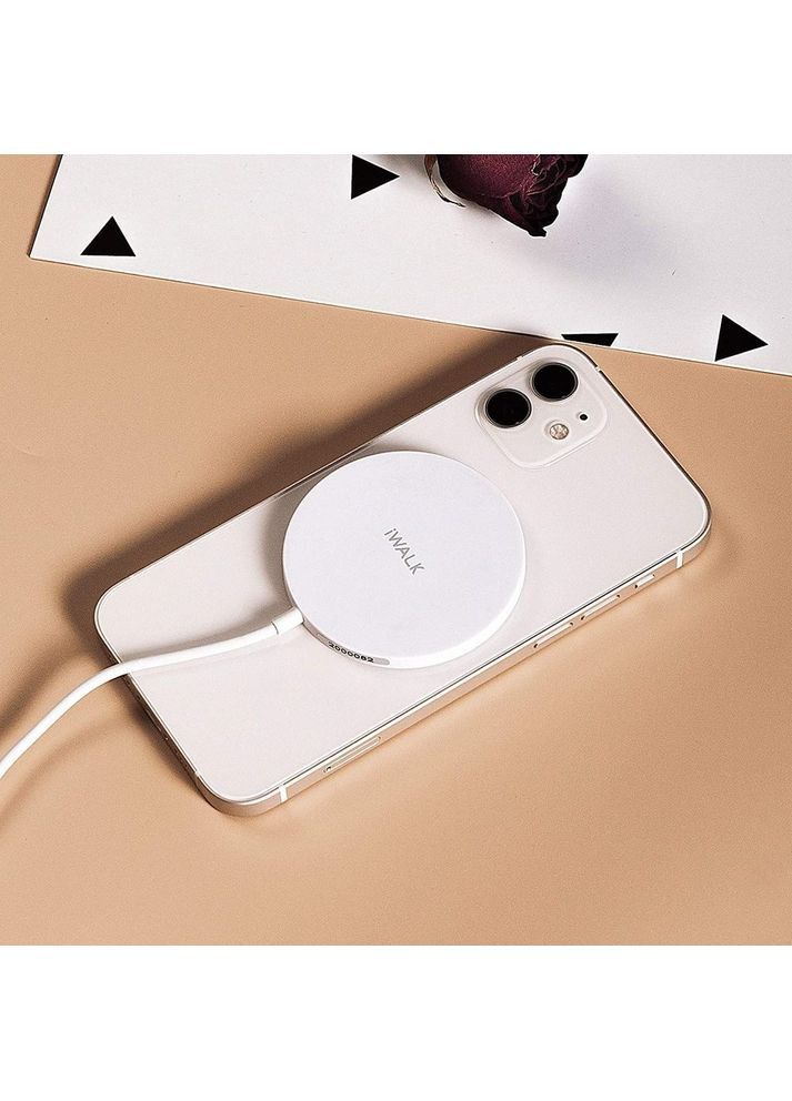 Беспроводное зарядное устройство Magnetic Fast 15W белое (MCC010L) iWALK (353497510)