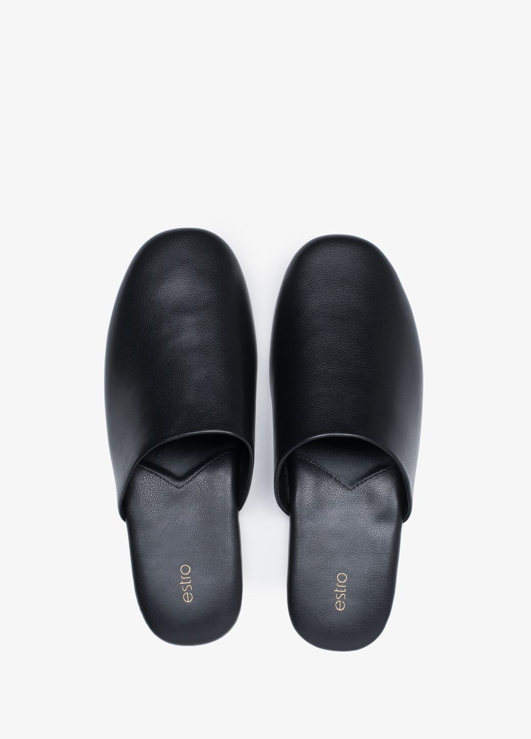 Черные мюли, цвет черный Estro