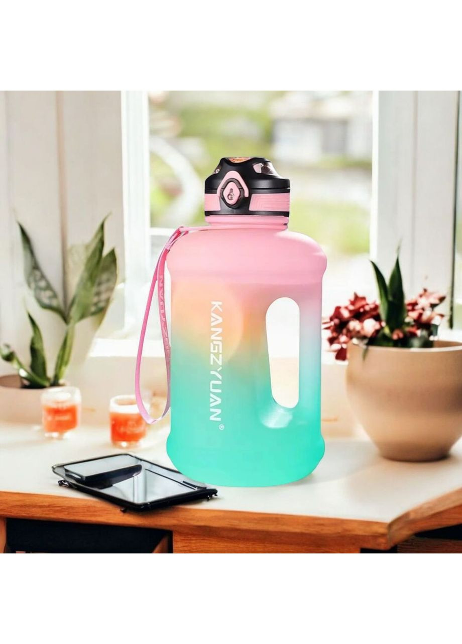 Экологичная розовая матовая тритановая бутылка KANGZYUAN 2500 мл для воды No Brand (314709906)