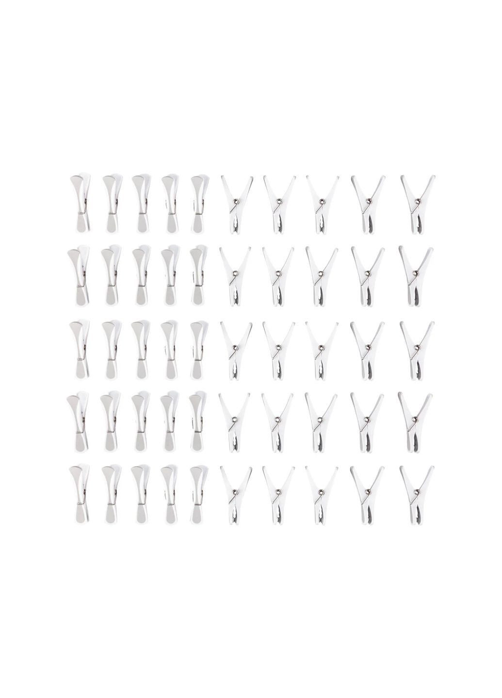 Набір прищіпок 50 шт з м"яким затисканням 8,3х1,75х4 см комбінований Livarno home (366349222)