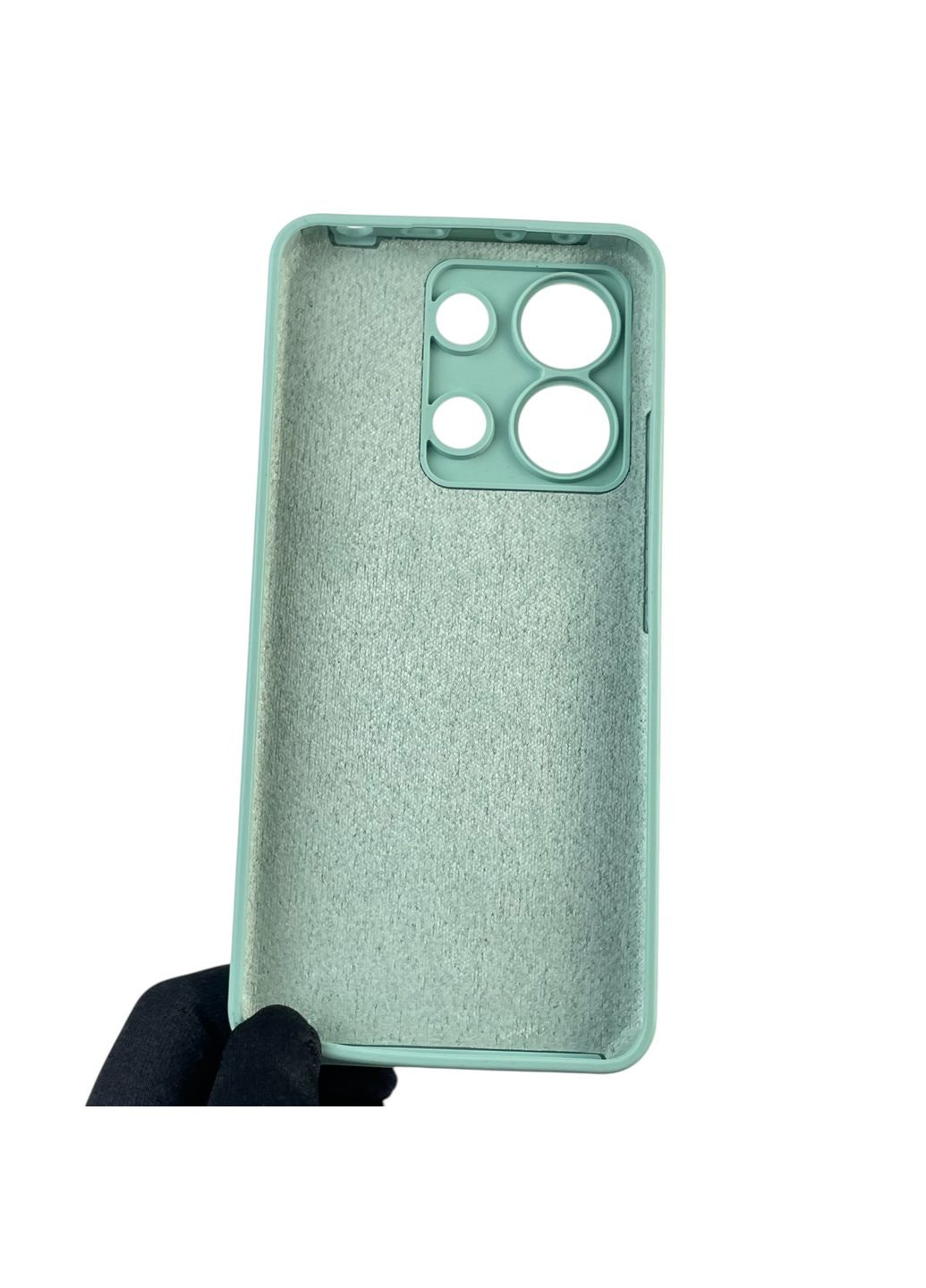 Чехол для Redmi Note 13 4G силиконовый с микрофиброй нескользящий на сяоми редми нот 13 4г бирюзовый Xiaomi (366387744)