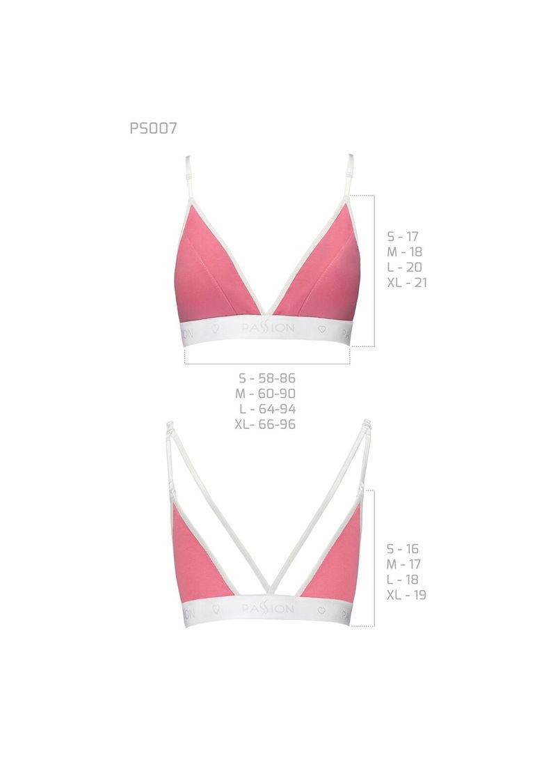 Рожевий спортивний топ з подвійними бретелями ps007 top, pink - cherrylove Passion