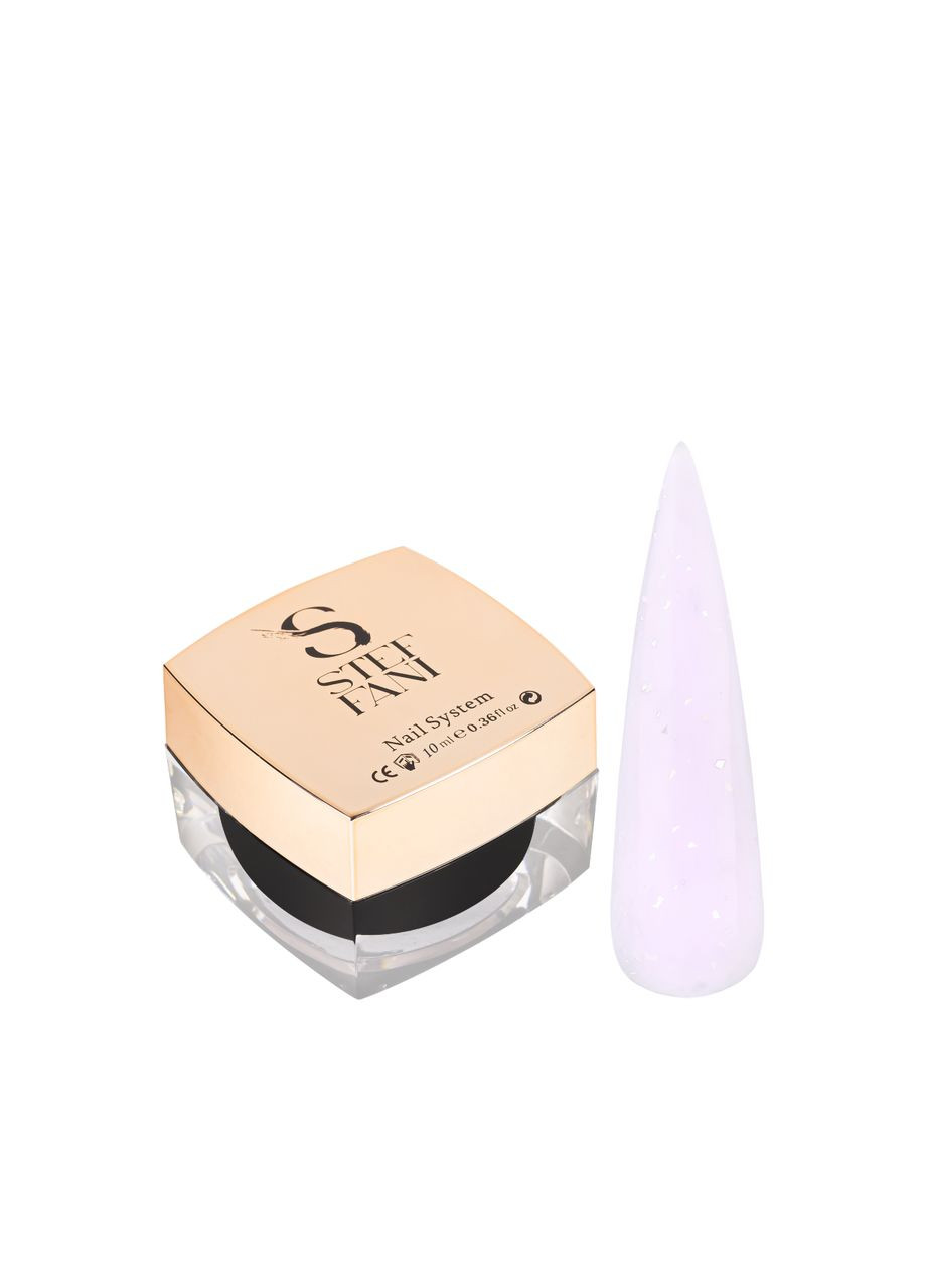 Акригель для наращивания ногтей укрепляющий камуфлирующий Light Acryl Gel 10 мл, 12 Светло-розовый с хлопьями стали Steffani (334688528)