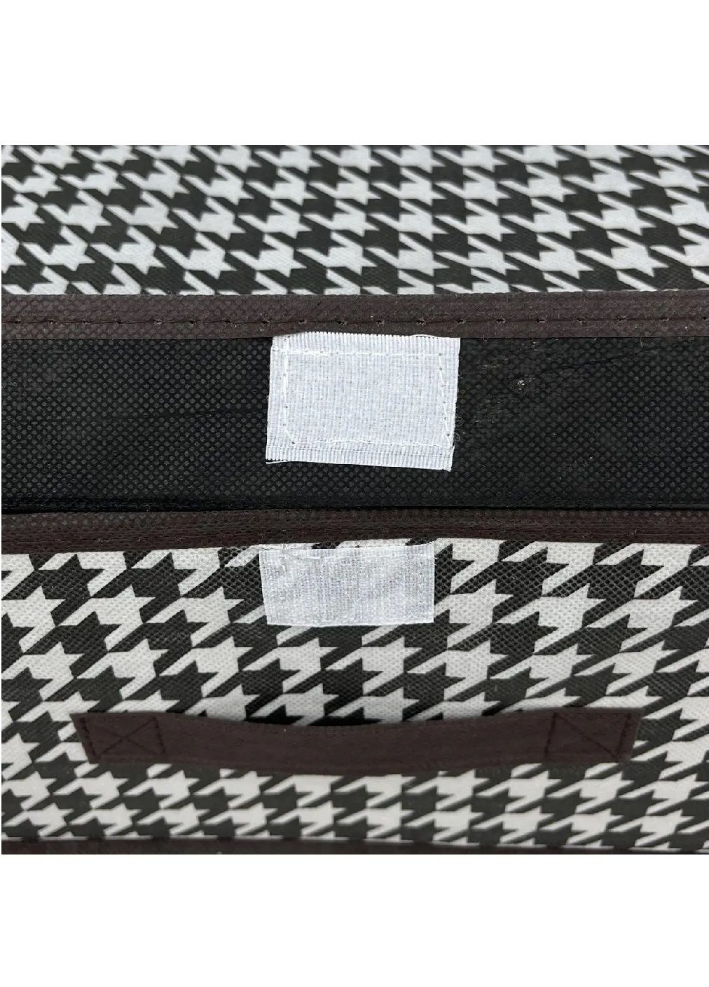 Органайзер бокс для хранения одежды личных вещей сумок маленький 26х18.5х16 см (476562-Prob) Бежевый с коричневым узором Unbranded (284281731)