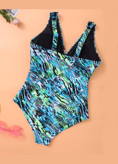 Комбинированный демисезонный сдельный купальник peppi 13518 multicolor (6148) слитный FS